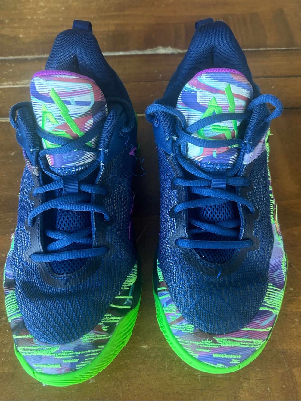 Nike Giannis Immortality 4 KC GS Youth 6.5 Blue Void Green Strike Sneakers Shoe